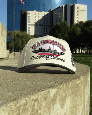 Washington D.C. Snapback - The Ovechkin (Cream/Navy) - Shells Vintage Hat Co.