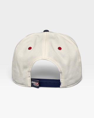 Washington D.C. Snapback - The Ovechkin (Cream/Navy) - Shells Vintage Hat Co.
