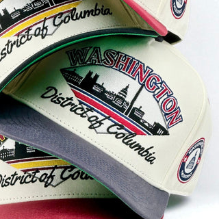 Washington D.C. Snapback - The Ovechkin (Cream/Navy) - Shells Vintage Hat Co.