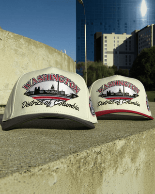 Washington D.C. Snapback - The Ovechkin (Cream/Navy) - Shells Vintage Hat Co.