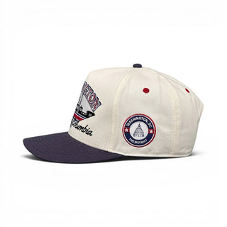 Washington D.C. Snapback - The Ovechkin (Cream/Navy) - Shells Vintage Hat Co.