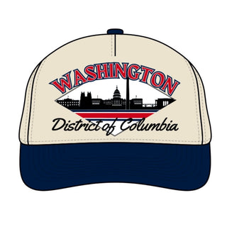 Washington D.C. Snapback - The Ovechkin (Cream/Navy) - Shells Vintage Hat Co.