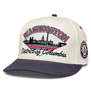 Washington D.C. Snapback - The Ovechkin (Cream/Navy) - Shells Vintage Hat Co.
