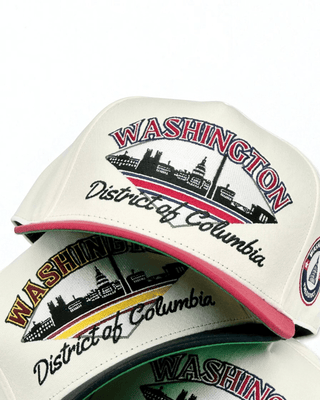 Washington D.C. Snapback - The Ovechkin (Cream/Red) - Shells Vintage Hat Co.