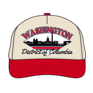 Washington D.C. Snapback - The Ovechkin (Cream/Red) - Shells Vintage Hat Co.
