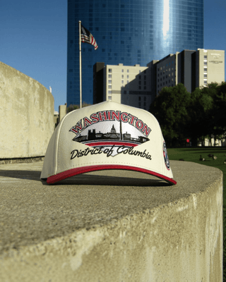 Washington D.C. Snapback - The Ovechkin (Cream/Red) - Shells Vintage Hat Co.
