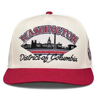 Washington D.C. Snapback - The Ovechkin (Cream/Red) - Shells Vintage Hat Co.