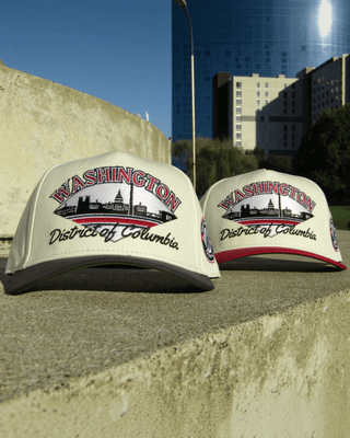Washington D.C. Snapback - The Ovechkin (Cream/Red) - Shells Vintage Hat Co.