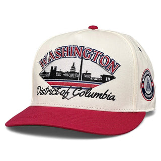 Washington D.C. Snapback - The Ovechkin (Cream/Red) - Shells Vintage Hat Co.