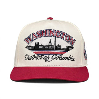 Washington D.C. Snapback - The Ovechkin (Cream/Red) - Shells Vintage Hat Co.