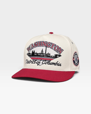 Washington D.C. Snapback - The Ovechkin (Cream/Red) - Shells Vintage Hat Co.