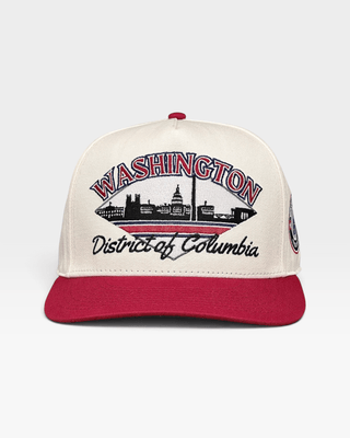 Washington D.C. Snapback - The Ovechkin (Cream/Red) - Shells Vintage Hat Co.
