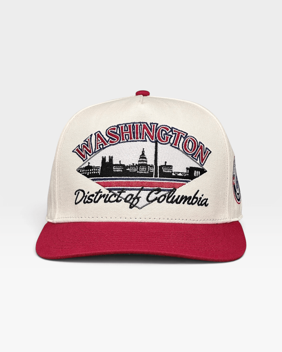 Washington D.C. Snapback - The Ovechkin (Cream/Red) - Shells Vintage Hat Co.