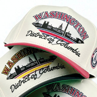 Washington D.C. Snapback - The Ovechkin (Cream/Red) - Shells Vintage Hat Co.