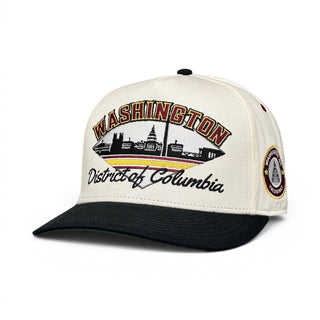 Washington D.C. Snapback - The Riggins (Cream/Black) - Shells Vintage Hat Co.
