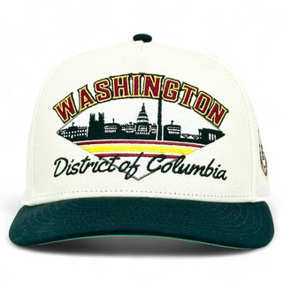 Washington D.C. Snapback - The Riggins (Cream/Black) - Shells Vintage Hat Co.