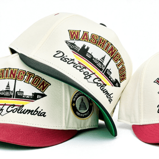 Washington D.C. Snapback - The Riggins (Cream/Black) - Shells Vintage Hat Co.