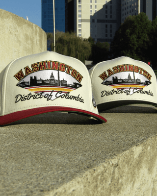 Washington D.C. Snapback - The Riggins (Cream/Black) - Shells Vintage Hat Co.
