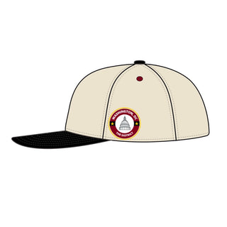 Washington D.C. Snapback - The Riggins (Cream/Black) - Shells Vintage Hat Co.