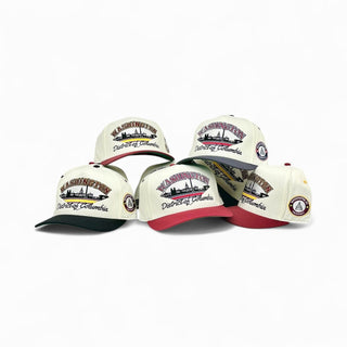 Washington D.C. Snapback - The Riggins (Cream/Crimson) - Shells Vintage Hat Co.