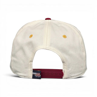 Washington D.C. Snapback - The Riggins (Cream/Crimson) - Shells Vintage Hat Co.