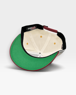 Washington D.C. Snapback - The Riggins (Cream/Crimson) - Shells Vintage Hat Co.