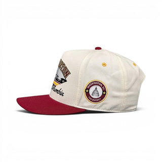 Washington D.C. Snapback - The Riggins (Cream/Crimson) - Shells Vintage Hat Co.