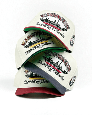 Washington D.C. Snapback - The Riggins (Cream/Crimson) - Shells Vintage Hat Co.