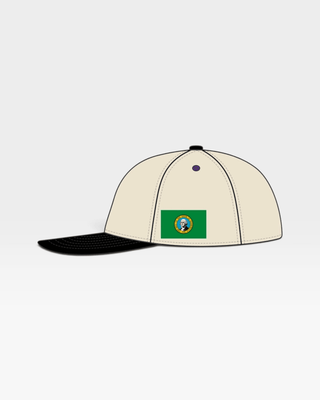 Washington Snapback - The Husky (Cream/Black) - Shells Vintage Hat Co.