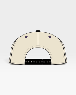 Washington Snapback - The Husky (Cream/Black) - Shells Vintage Hat Co.