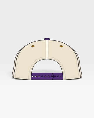 Washington Snapback - The Husky (Cream/Purple) - Shells Vintage Hat Co.