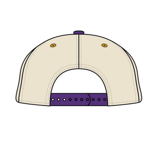 Washington Snapback - The Husky (Cream/Purple) - Shells Vintage Hat Co.