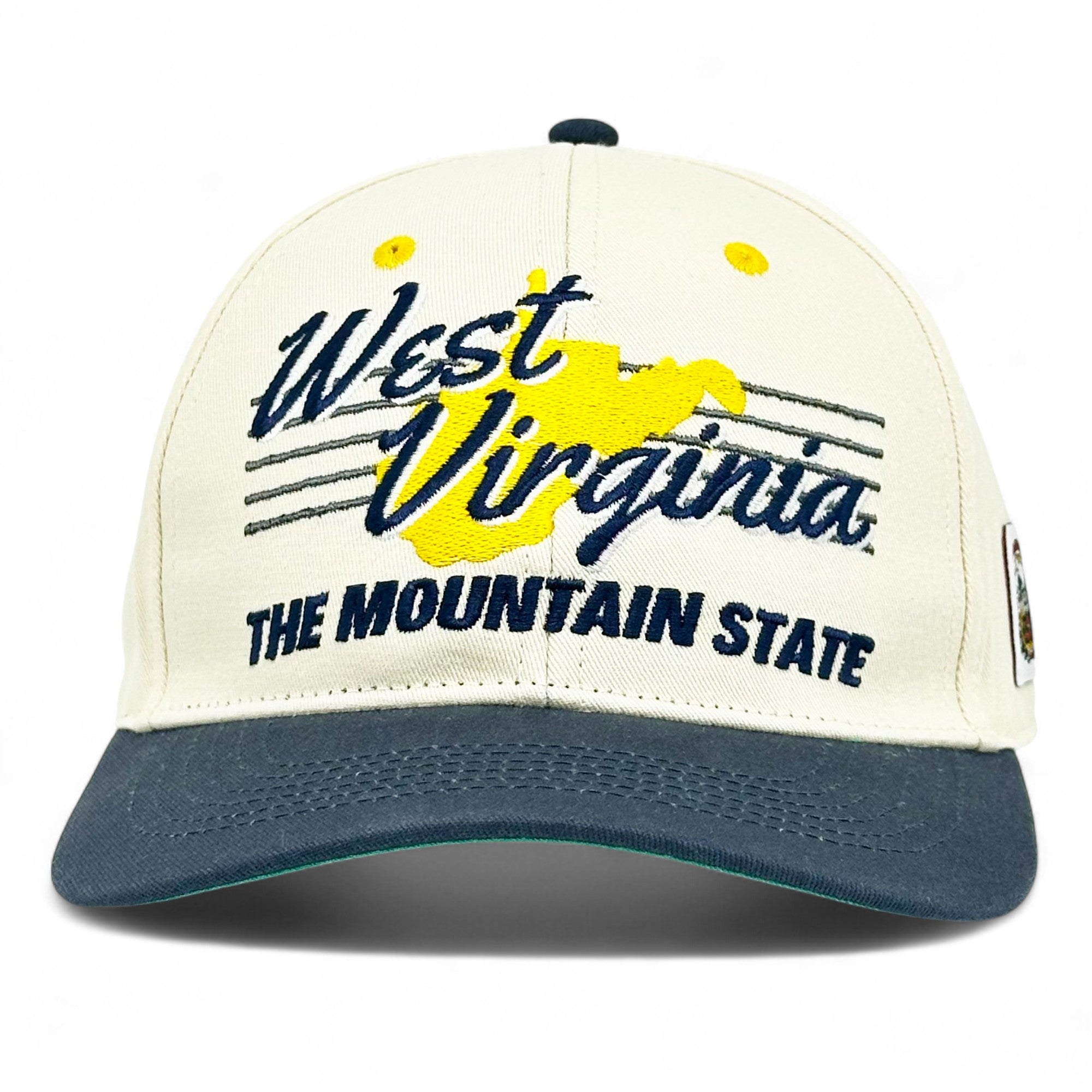Snapback Hat Wvu Caps West Virginia Mountaineers Navy Lo-Pro