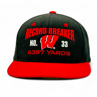 Wisconsin Badgers Ron Dayne Rushing Yards Record Snapback - Shells Vintage Hat Co.