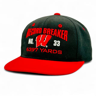 Wisconsin Badgers Ron Dayne Rushing Yards Record Snapback - Shells Vintage Hat Co.
