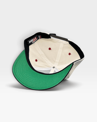 Wisconsin Snapback - The Watt (Cream/Black) - Shells Vintage Hat Co.