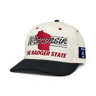Wisconsin Snapback - The Watt (Cream/Black) - Shells Vintage Hat Co.
