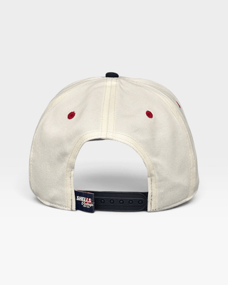 Wisconsin Snapback - The Watt (Cream/Black) - Shells Vintage Hat Co.