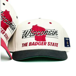 Wisconsin Snapback - The Watt (Cream/Black) - Shells Vintage Hat Co.