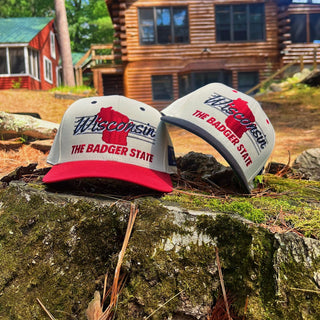 Wisconsin Snapback - The Watt (Cream/Black) - Shells Vintage Hat Co.