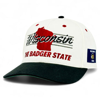 Wisconsin Snapback - The Watt (Cream/Black) - Shells Vintage Hat Co.