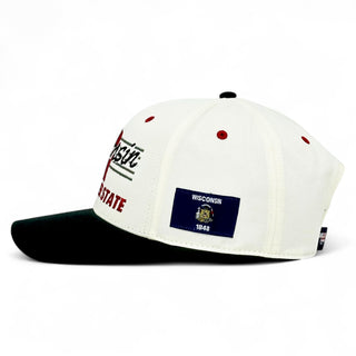 Wisconsin Snapback - The Watt (Cream/Black) - Shells Vintage Hat Co.