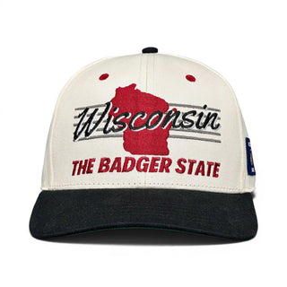 Wisconsin Snapback - The Watt (Cream/Black) - Shells Vintage Hat Co.
