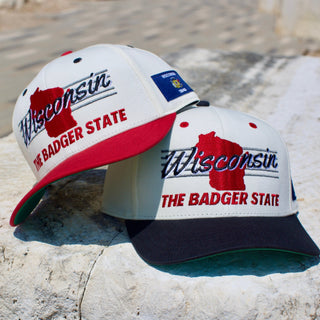 Wisconsin Snapback - The Watt (Cream/Black) - Shells Vintage Hat Co.