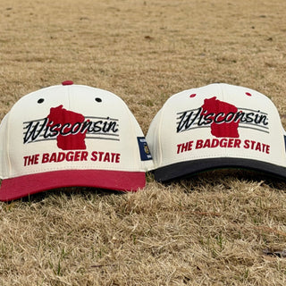 Wisconsin Snapback - The Watt (Cream/Black) - Shells Vintage Hat Co.