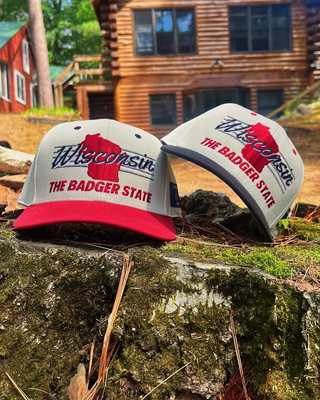 Wisconsin Snapback - The Watt (Cream/Black) - Shells Vintage Hat Co.
