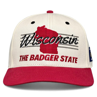 Wisconsin Snapback - The Watt (Cream/Red) - Shells Vintage Hat Co.