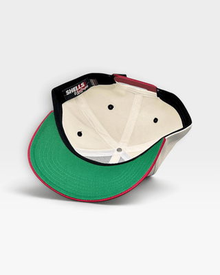 Wisconsin Snapback - The Watt (Cream/Red) - Shells Vintage Hat Co.