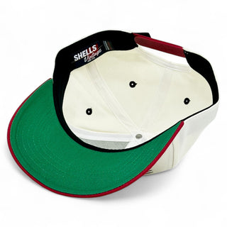 Wisconsin Snapback - The Watt (Cream/Red) - Shells Vintage Hat Co.