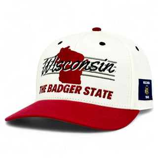 Wisconsin Snapback - The Watt (Cream/Red) - Shells Vintage Hat Co.